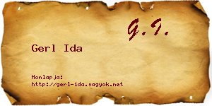 Gerl Ida névjegykártya